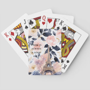 Eiffelturm Paris Floral Spielkarten