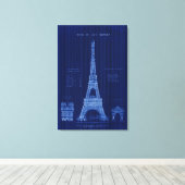 Eiffelturm Paris FRANCE Baukonzept Leinwanddruck (Insitu (Holzboden))