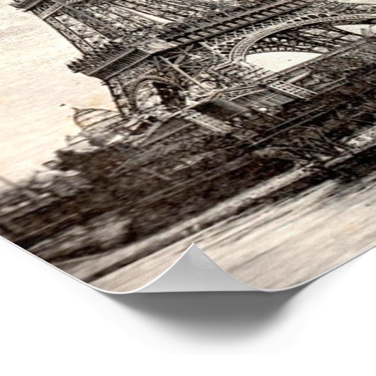 Eiffelturm, Paris Frankreich 1889 Poster (Ecke)