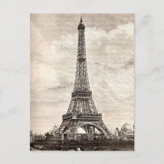 Eiffelturm Paris Frankreich 1889 Postkarte (Vorderseite)