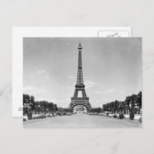 Eiffelturm, Paris Frankreich 1909 Postkarte (Vorne/Hinten)