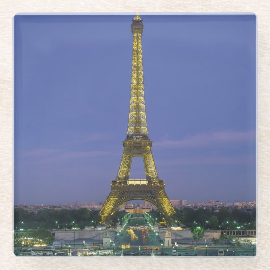 Eiffelturm, Paris, Frankreich 2 Glasuntersetzer (Vorderseite)