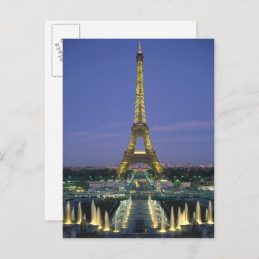 Eiffelturm, Paris, Frankreich 2 Postkarte (Vorne/Hinten)