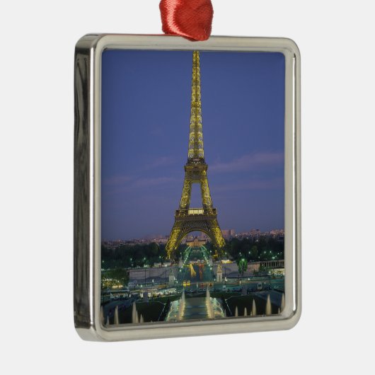 Eiffelturm, Paris, Frankreich 2 Silbernes Ornament (Rechts)