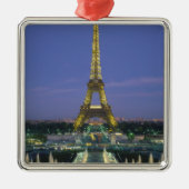 Eiffelturm, Paris, Frankreich 2 Silbernes Ornament (Vorne)