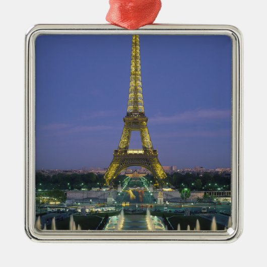 Eiffelturm, Paris, Frankreich 2 Silbernes Ornament (Vorne)