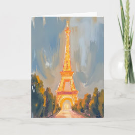Eiffelturm Paris Frankreich Aquarell Karte