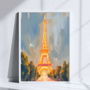 Eiffelturm Paris Frankreich Aquarell Poster