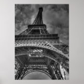 Eiffelturm, Paris, Frankreich B&W Poster (Vorne)
