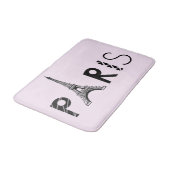 Eiffelturm Paris, Frankreich | Badematte (Schrägansicht)