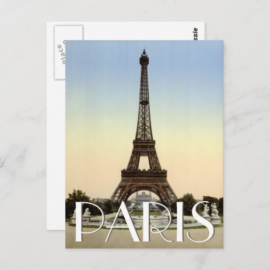 Eiffelturm, Paris, Frankreich - Benutzerdefinierte Postkarte (Vorne/Hinten)