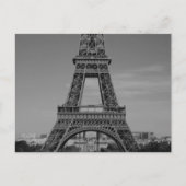 Eiffelturm, Paris Frankreich, Black & White Postca Postkarte (Vorderseite)