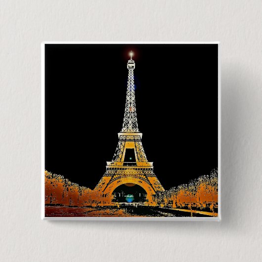 Eiffelturm, Paris, Frankreich Button (Vorderseite)