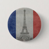 Eiffelturm, Paris Frankreich Button (Vorderseite)