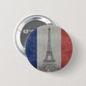 Eiffelturm, Paris Frankreich Button (Vorne & Hinten)