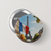 Eiffelturm - Paris - Frankreich Button (Vorne & Hinten)