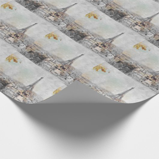 Eiffelturm. Paris, Frankreich Classic Geschenkpapier (Ecke)