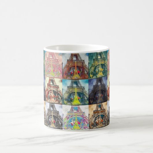 Eiffelturm, Paris, Frankreich Collage Coffee Tasse (Mittel)
