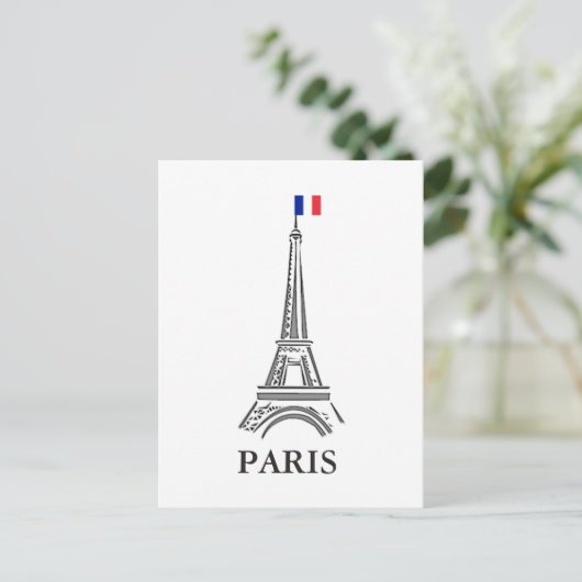 Eiffelturm, Paris, Frankreich / Französische Postk Postkarte (Stehend Vorderseite)