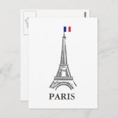 Eiffelturm, Paris, Frankreich / Französische Postk Postkarte (Vorne/Hinten)