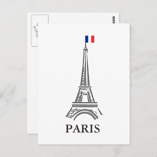 Eiffelturm, Paris, Frankreich / Französische Postk Postkarte (Vorne/Hinten)