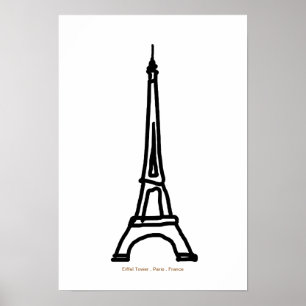 Eiffelturm Paris/Frankreich für Mauern Poster