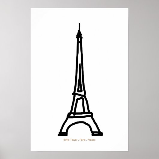 Eiffelturm Paris/Frankreich für Mauern Poster (Vorne)