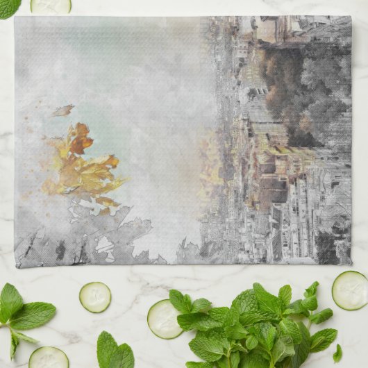 Eiffelturm. Paris, Frankreich Geschirrtuch (Gefaltet)