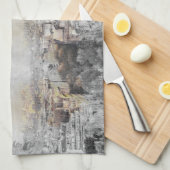 Eiffelturm. Paris, Frankreich Geschirrtuch (Viertel Falte)