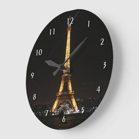 Eiffelturm Paris Frankreich Große Wanduhr (Winkel)
