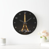 Eiffelturm Paris Frankreich Große Wanduhr (Zuhause)