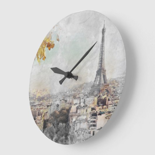 Eiffelturm. Paris, Frankreich  Große Wanduhr (Winkel)