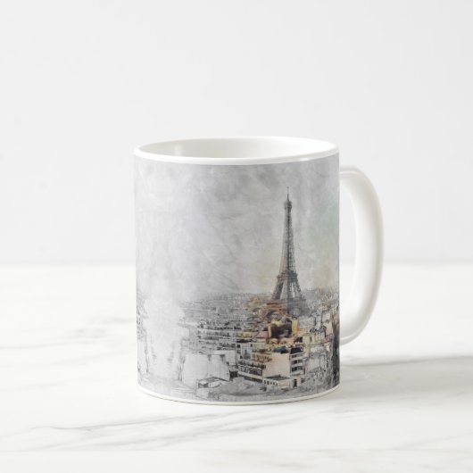 Eiffelturm. Paris, Frankreich Kaffeetasse (VorderseiteRechts)