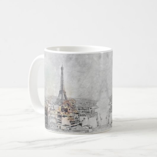 Eiffelturm. Paris, Frankreich Kaffeetasse (Vorderseite Links)