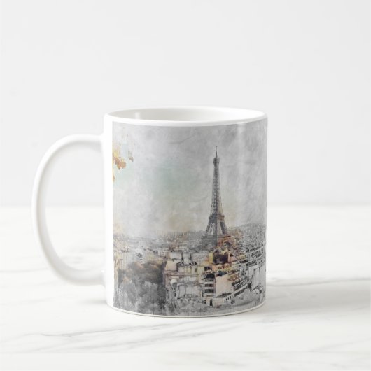 Eiffelturm. Paris, Frankreich Kaffeetasse (Links)