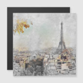 Eiffelturm Paris Frankreich Kunst, Dichtung und Mu Magnetkarte (Vorne/Hinten)