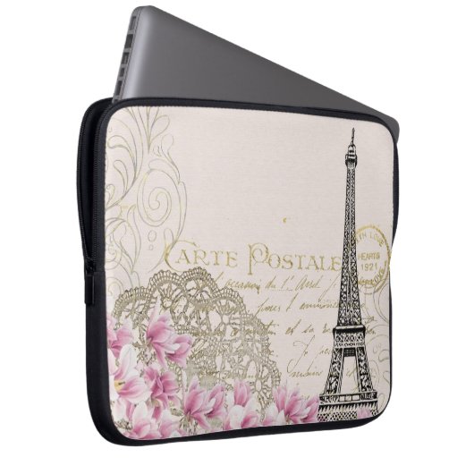 Eiffelturm / Paris Frankreich Laptopschutzhülle (Vorne Rechts)