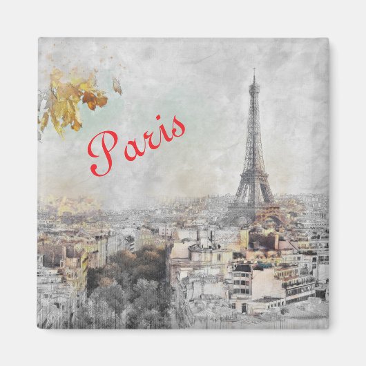 Eiffelturm. Paris, Frankreich Magnet (Vorne)