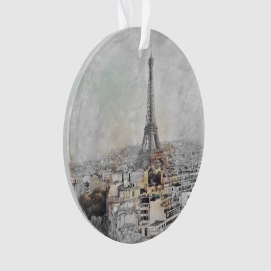 Eiffelturm. Paris, Frankreich Ornament (Vorderseite)