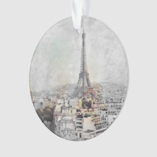 Eiffelturm. Paris, Frankreich Ornament (Vorderseite)