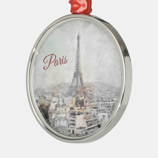 Eiffelturm. Paris, Frankreich Ornament Aus Metall (Links)
