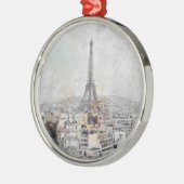 Eiffelturm. Paris, Frankreich Ornament Aus Metall (Links)