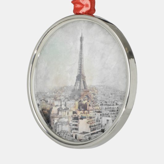 Eiffelturm. Paris, Frankreich Ornament Aus Metall (Links)