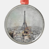 Eiffelturm. Paris, Frankreich Ornament Aus Metall (Vorne)