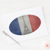 Eiffelturm, Paris Frankreich Ovaler Aufkleber (Umschlag)