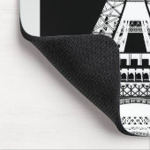 Eiffelturm Paris Frankreich Pop Schwarz/Weiß Mousepad (Ecke)