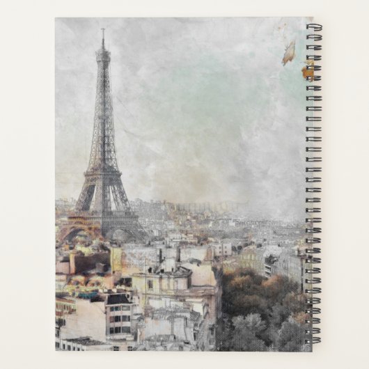 Eiffelturm. Paris, Frankreich Postcard Planer (Rückseite)