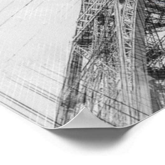 Eiffelturm, Paris, Frankreich Postcard Poster (Ecke)