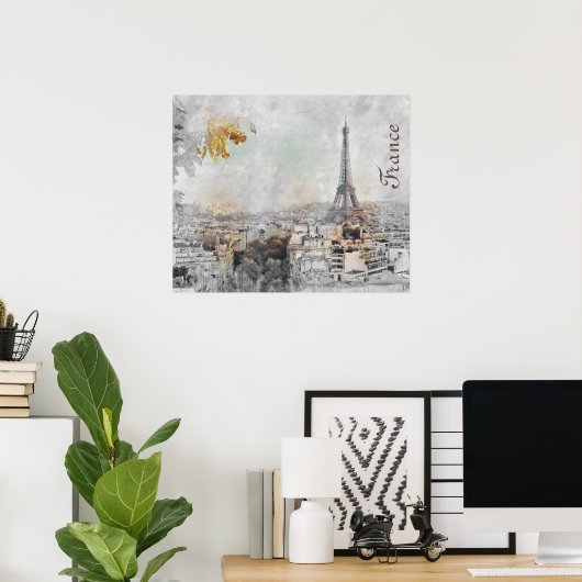 Eiffelturm. Paris-Frankreich-Poster Poster (Heimbüro)