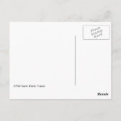 Eiffelturm. Paris, Frankreich Postkarte (Rückseite)